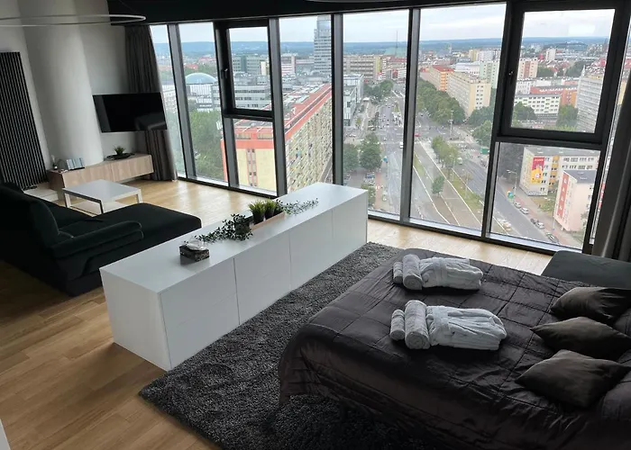 Hanza Tower - Luxurious 60m2 - 15th Floor View Apartamento *