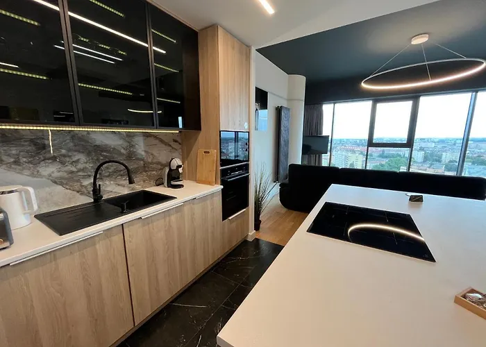 Hanza Tower - Luxurious 60m2 - 15th Floor View Apartamento