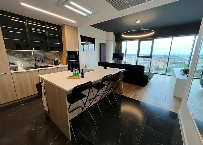 Hanza Tower - Luxurious 60m2 - 15th Floor View Apartamento Szczecin